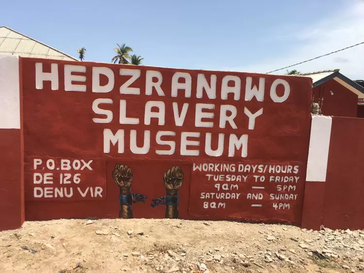The entry sign to the museum