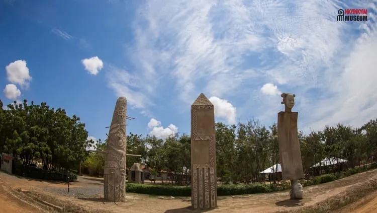 Three art columns