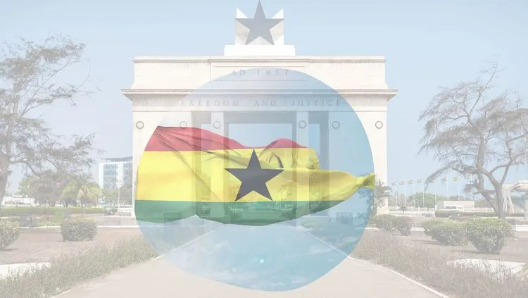 Culture & Heritage - Ghana's Flag, laid flat in celebration of Independence Day.