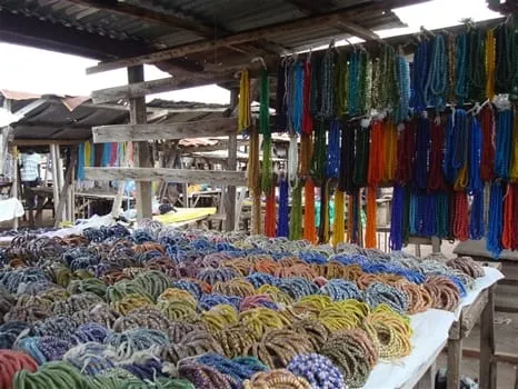 The beads at Somanya market
