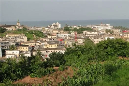 Place to See - View over Town from Fort Victoria - Cape Coast - Ghana
