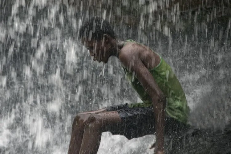 Place to See - Enjoying the water splashing down