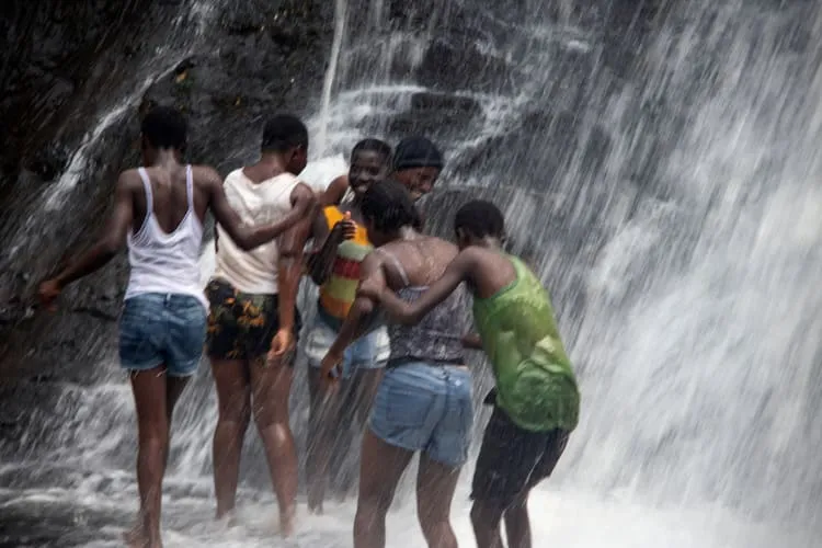 Place to See - Enjoying the water splashing down