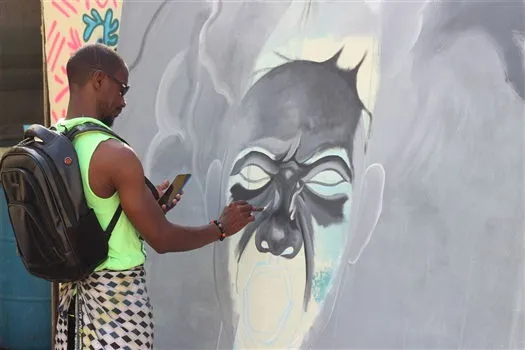 Artist painting