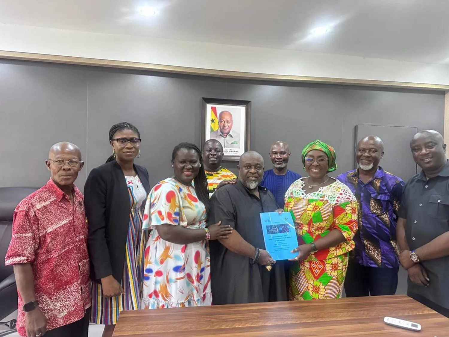Presenting report to the Minister Tourism, Culture and Creative Arts